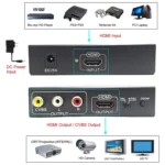 NK-10II HDMI to HDMI/CVBS /AV Scaler Box Video Converter(Black) - Image 5