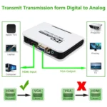 1080P HDMI to VGA adapter Digital to Analog Video Audio Converter Cable for Xbox 360 PS3 PS4 PC Laptop TV Box Projector(White) - Image 6