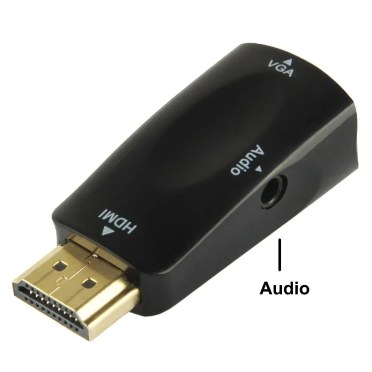 S-PC-0389_1.webp Full HD 1080P HDMI to VGA and Audio Adapter for HDTV / Monitor / Projector(Black) - Image 10
