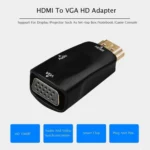 Full HD 1080P HDMI to VGA and Audio Adapter for HDTV / Monitor / Projector(Black) - Image 2