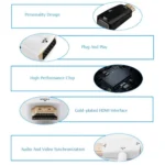 Full HD 1080P HDMI to VGA and Audio Adapter for HDTV / Monitor / Projector(Black) - Image 3