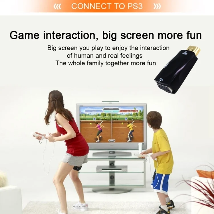 S-PC-0389_B6.webp Full HD 1080P HDMI to VGA and Audio Adapter for HDTV / Monitor / Projector(Black) - Image 7