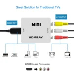 VK-126 MINI HDMI to CVBS/L+R Audio Converter Adapter (Scaler)(White) - Image 5