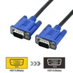 1.5m High Quality VGA 15 Pin Male to VGA 15 Pin Male Cable for LCD Monitor / Projector - Image 2
