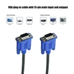 1.5m High Quality VGA 15 Pin Male to VGA 15 Pin Male Cable for LCD Monitor / Projector - Image 5