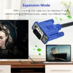 1.5m High Quality VGA 15 Pin Male to VGA 15 Pin Male Cable for LCD Monitor / Projector - Image 7