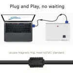 5m Good Quality VGA 15 Pin Male to VGA 15 Pin Female Cable for LCD Monitor, Projector, etc(Black) - Image 4
