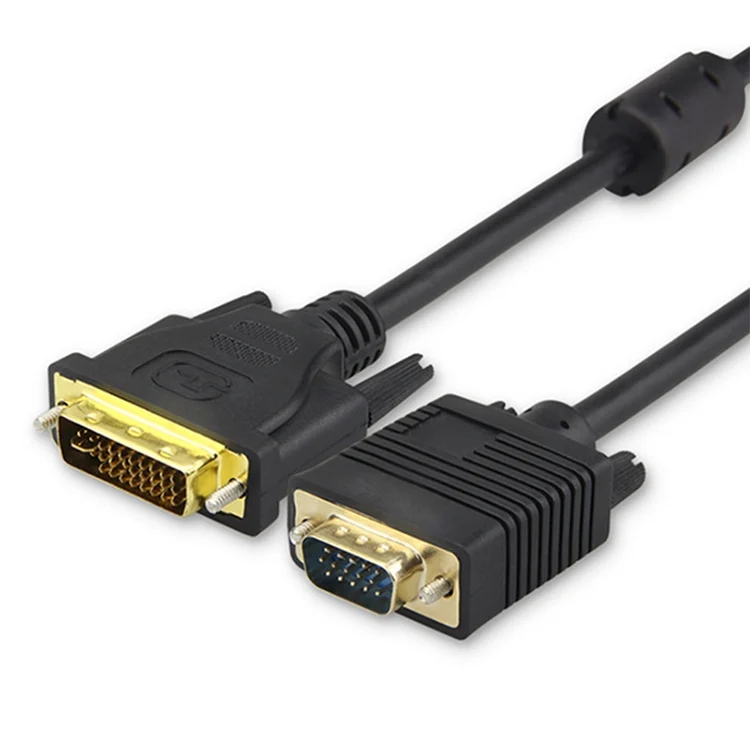 VGA 15Pin Male to DVI 24+5 Pin Male Cable 1.5M(Black)