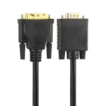 VGA 15Pin Male to DVI 24+5 Pin Male Cable  1.5M(Black) - Image 2