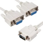 VGA SVGA HDB15 Male to 2 Female Splitter Cable - Image 4
