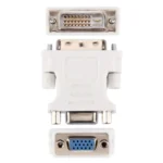DVI 24+1 Pin Male to VGA 15Pin Female Adapter(White) - Image 4