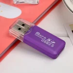 20 PCS Portable USB 2.0 Micro SD TF T-Flash Card Reader Adapter, up to 480Mbps, Random Color Delivery - Image 3