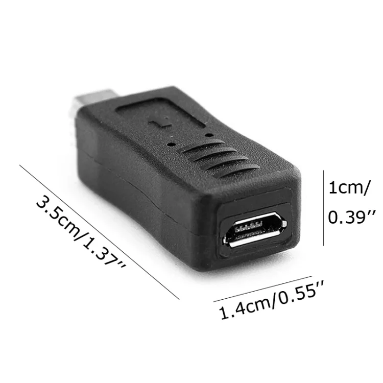 S-PC-0618_3.webp USB 2.0 Micro USB Male to Female Adapter for Galaxy S IV / i9500 / S III / i9300(Black) - Image 4