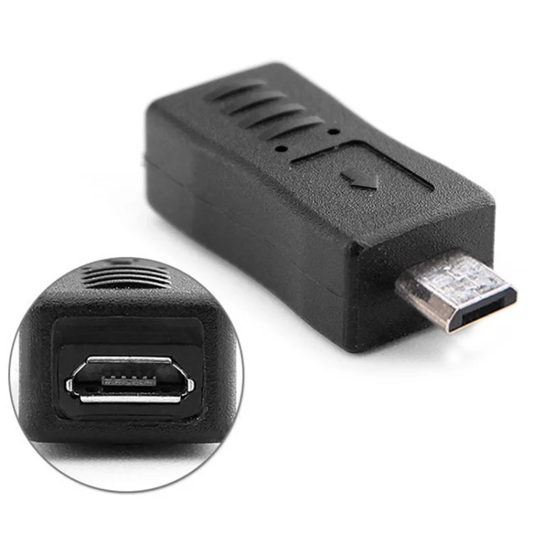 S-PC-0618_4.webp USB 2.0 Micro USB Male to Female Adapter for Galaxy S IV / i9500 / S III / i9300(Black) - Image 5