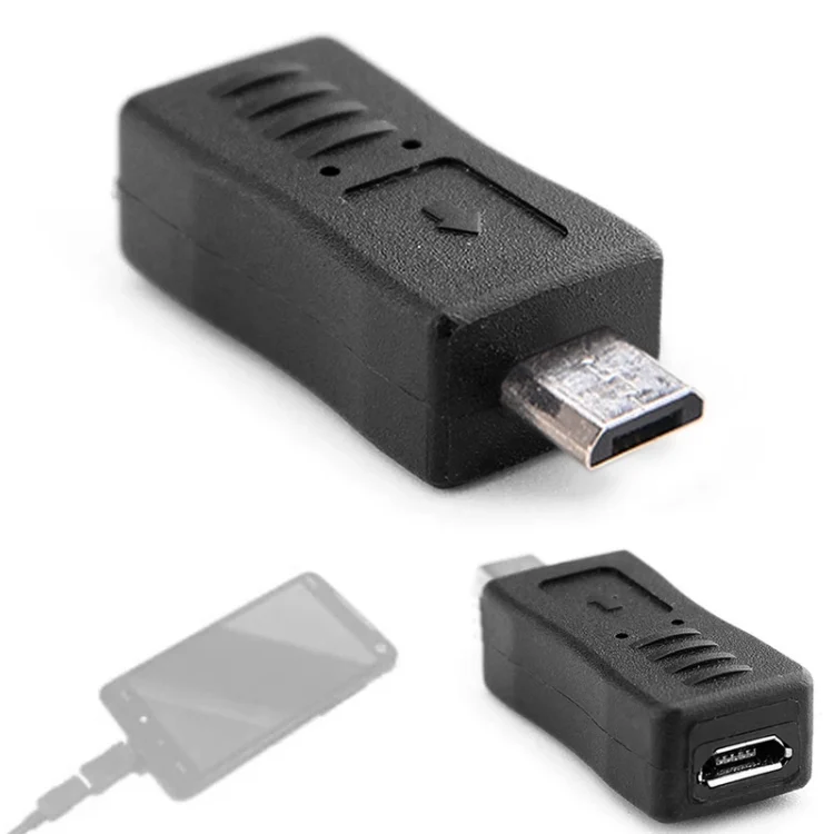 S-PC-0618_5.webp USB 2.0 Micro USB Male to Female Adapter for Galaxy S IV / i9500 / S III / i9300(Black) - Image 6