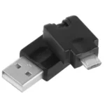 USB 2.0 AM to Micro USB 360 Degree Swivel Adapter for Galaxy S IV / i9500 / S III / i9300 /Note II / N7100 / i9220 / i9100 / i9082 / Nokia / LG / BlackBerry / HTC One X /Amazon Kindle / Sony Xperia etc(Black) - Image 5