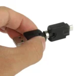 USB 2.0 AM to Micro USB 360 Degree Swivel Adapter for Galaxy S IV / i9500 / S III / i9300 /Note II / N7100 / i9220 / i9100 / i9082 / Nokia / LG / BlackBerry / HTC One X /Amazon Kindle / Sony Xperia etc(Black) - Image 6