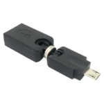 USB 2.0 AM to Mini USB 360 Degree Swivel Adapter(Black) - Image 2