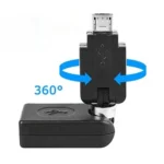 USB 2.0 AM to Mini USB 360 Degree Swivel Adapter(Black) - Image 3