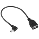 90 Degree Mini USB Male to USB 2.0 AF Adapter Cable with OTG Function, Length: 25cm - Image 2