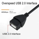 90 Degree Mini USB Male to USB 2.0 AF Adapter Cable with OTG Function, Length: 25cm - Image 3