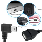 90 Degree Mini USB Male to USB 2.0 AF Adapter Cable with OTG Function, Length: 25cm - Image 6