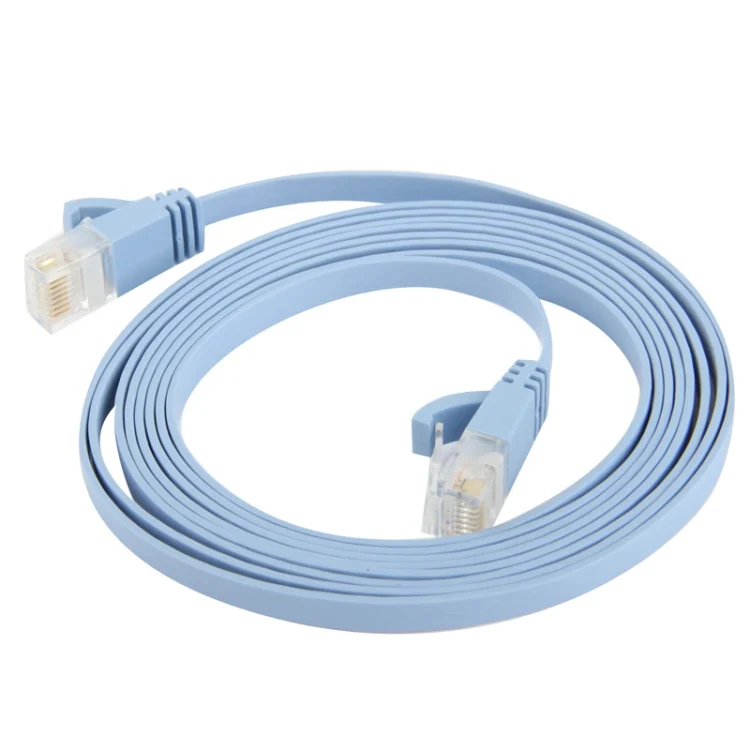 S-PC-07144_3.webp CAT6 Ultra-thin Flat Ethernet Network LAN Cable, Length: 2m (Baby Blue) - Image 4