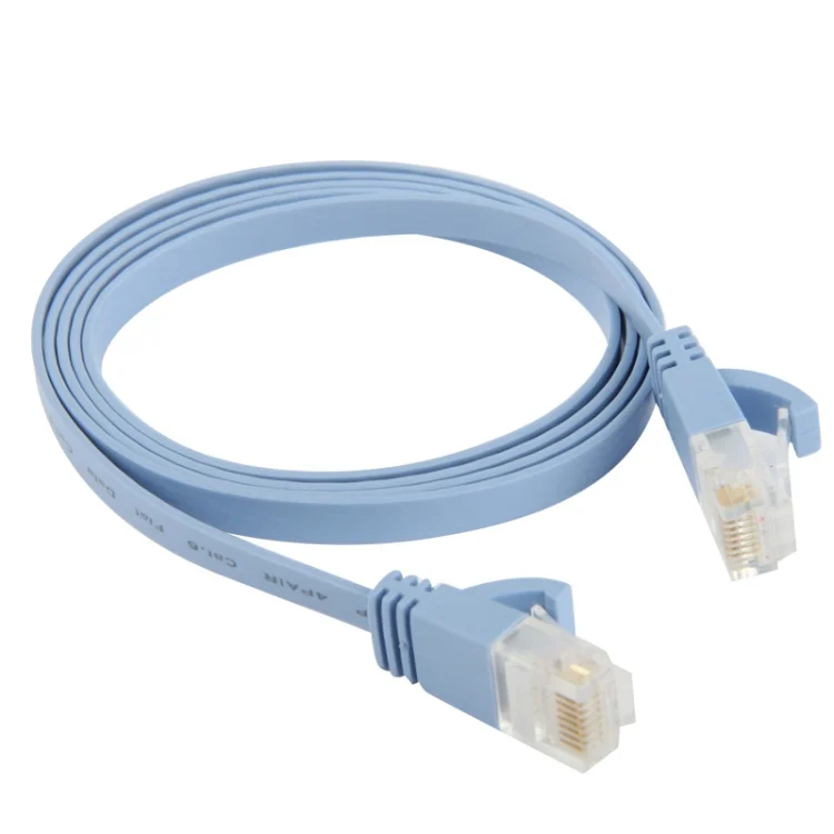 S-PC-07148_3.webp CAT6 Ultra-thin Flat Ethernet Network LAN Cable, Length: 1m (Baby Blue) - Image 4