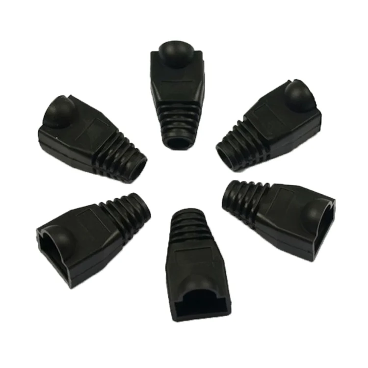 S-PC-0719B_1.webp Network Cable Boots Cap Cover for RJ45, Black (100 pcs in one packaging , the price is for 100 pcs) - Image 2