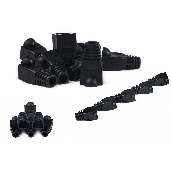 S-PC-0719B_2.webp Network Cable Boots Cap Cover for RJ45, Black (100 pcs in one packaging , the price is for 100 pcs) - Image 3
