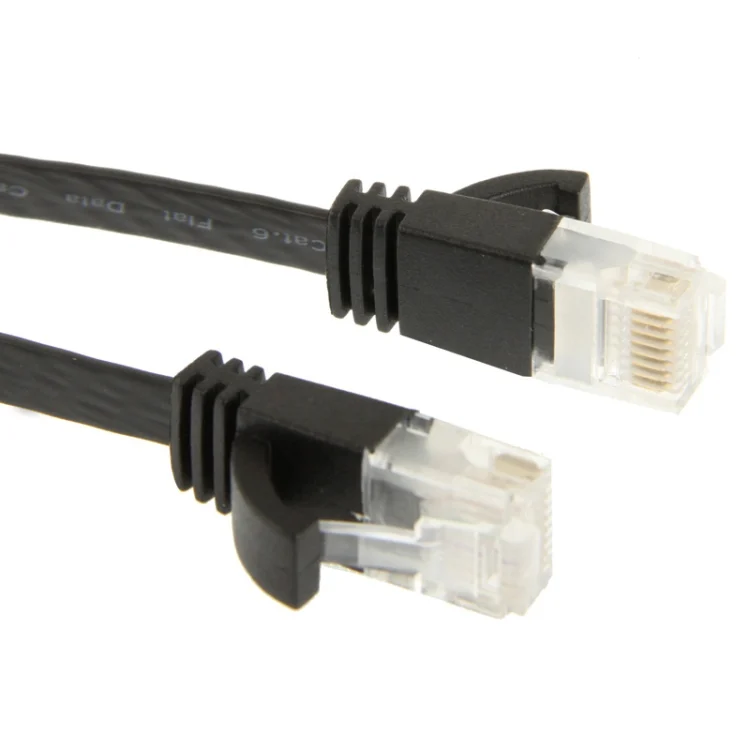 S-PC-07292.webp CAT6 Ultra-thin Flat Ethernet Network LAN Cable, Length: 5m(Black) - Image 1