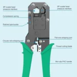 8P8C Handle Networking Crimper Pliers Tool(Green) - Image 4
