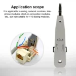 RJ45 / RJ12 / RJ11 Network BT Telephone Socket Multi Punch Insertion Tool(White) - Image 3