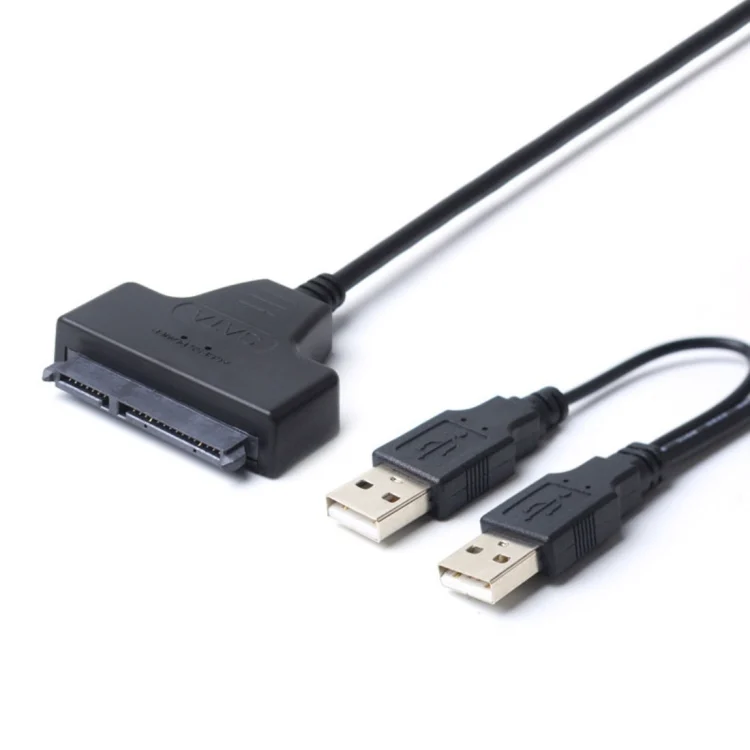 S-PC-0849_3.webp Double USB 2.0 to SATA Hard Drive Adapter Cable for 2.5 inch SATA HDD / SSD - Image 4