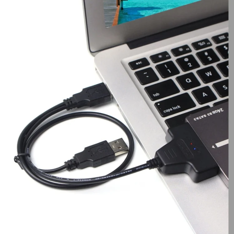S-PC-0849_6.webp Double USB 2.0 to SATA Hard Drive Adapter Cable for 2.5 inch SATA HDD / SSD - Image 7
