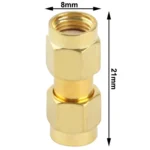 Gold Plated RP-SMA Male to RP-SMA Male Adapter - Image 3