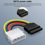 4 Pin IDE to Serial ATA SATA Power Cable Adapter (15cm), Material: Al+Mg - Image 5