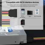 4 Pin IDE to Serial ATA SATA Power Cable Adapter (15cm), Material: Al+Mg - Image 6
