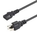Universal US 3 Prong AC Power Cords for Desktop Computer Printer Monitor Plug, Length: 1.8m