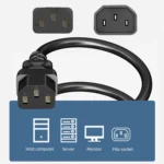 1.5m AC 3 Prong PC Power Extension Cord/Cable - Image 5
