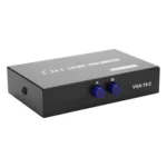 2 Port VGA Switch Box, 2 In 1 Out For LCD PC TV Monitor - HD15 (FJ-15-2C)(Black) - Image 2