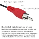 Good Quality Jack 3.5mm Stereo to RCA Male Audio Cable, Length: 5m - Image 3