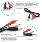Good Quality Jack 3.5mm Stereo to RCA Male Audio Cable, Length: 5m - Image 4