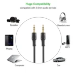Aux cable, 3.5mm Male Mini Plug Stereo Audio Cable, Length: 5m - Image 4