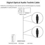 4.0mm OD Male to Male Plug Optical Fiber Digital Audio Cable for DVD HDTV, Length: 2m(Black) - Image 5