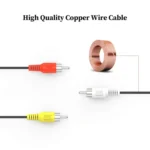 4 Pin S-Video to 3 RCA AV TV Male Cable Converter Adapter, Length: 1.5M(Black) - Image 3