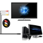 4 Pin S-Video to 3 RCA AV TV Male Cable Converter Adapter, Length: 1.5M(Black) - Image 7