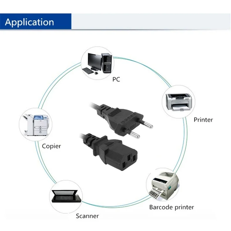 S-PC-09803_2.webp EU Power Cord, Cable Length: 1.2m - Image 3