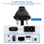 2 Prong Style EU Notebook Power Cord, Cable Length: 1.5m - Image 3