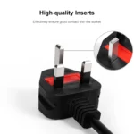 1.2m 2 Prong Style Big UK Notebook Power Cord - Image 3